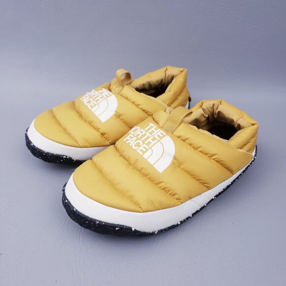 The North Face Women Nuptse mule 550 down feather Yellow Size 7 - Picture 1 of 12